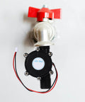 Mini Hydropower Generator Turbine Kit Portable Water Turbine DC Generator with red valve, top view