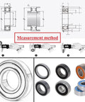Two Pack 16101-2RS Deep Groove Ball Bearings measurement and varieties shown