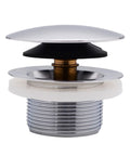 Built Tough Sch 40 Pvc Bath Waste And Overflow Assembly With Slick Illusionary Faceplate And Ada Compliant Toe Touch Drain Plug Polished Chrome currently displayed.