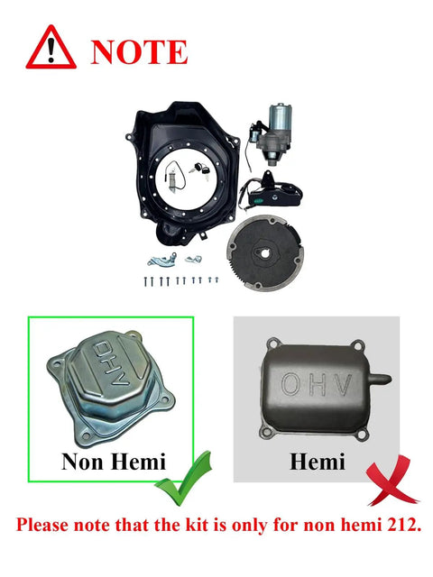 Electric Starter Kit With Key Start And Kickstart For Predator 212 Non Hemi Engines And Honda GX120 GX160 GX200 product components