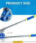 Professional 1/2 Inch Heavy Duty Tubing Bender with blue measuring dial, 21 inches long for precise bends in various materials.