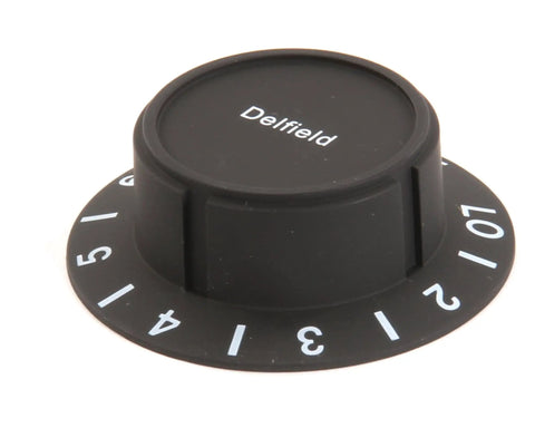 Infinite Control Knob Bagged 3234557-S Replacement Handle For Commercial Refrigeration, Black Finish, Top View