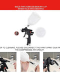 Featherlight Pneumatic Spray Gun With Hard Anodized Aluminum Body, components laid out for maintenance and cleaning.