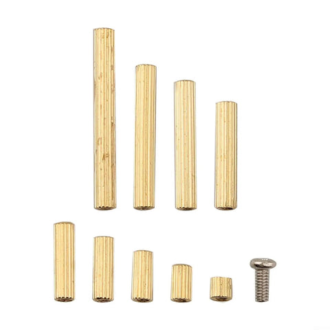 270 Piece M2 Brass Spacer Standoff Kit With Stainless Steel Screws And Nuts For Communication Devices And DIY Electronics Ideal For Prototyping Robotics 3D Printer Projects And Networking Gear, mixed sizes