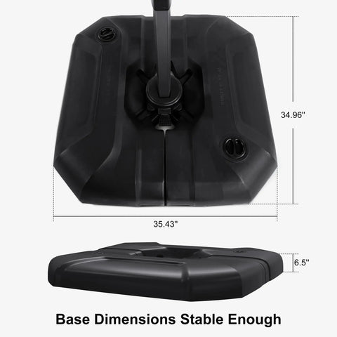 Water And Sand Filled Patio Umbrella Base For Offset Cantilever Umbrellas 200 Lb Heavy Duty Outdoor Base Cross Base Not Included