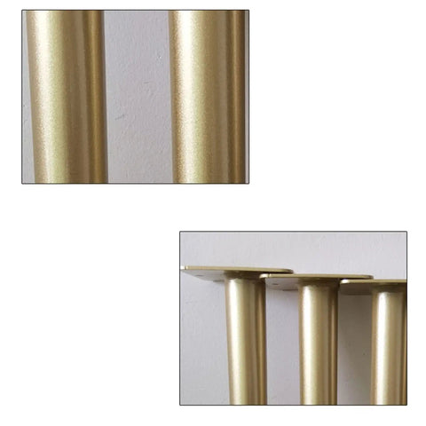 Close-up of Heavy Duty Metal Table Legs 4 Pack Black Wrought Iron Style With Adjustable Feet Clamp Base design.