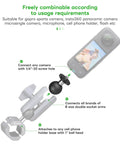 1 Inch Ball Head Mount Adapter with One Quarter Inch Twenty Threaded Stud for Action Cameras and Phone Mounts, Compatible with RAM Mount B Socket Arm, Ideal for Motorcycle Riding, Sports Photography, Dope Aluminum Build with Lifetime Warranty. 1 inch aluminum ball adapter with 1/4-20 stud for cameras and phones