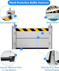 Exterior Door Flood Panels Water Stopper For Maximum Flood Protection Waterproof Barrier Pro Grade Heavy Duty Easy Install For Home And Business Flood Defense aluminum panel with removable posts and sealing strips