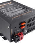 Bad Boy 55 Amp Deck Mount Rv Converter Charger with Smart Multi Stage Charging for Lithium and Lead Acid Batteries showing rear side connections.