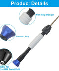 Micro Hand Drill Set With Pin Vise And 56 Precision Bits PCB Cutting Bits And Resin Polymer Clay Jewelry Making Tools For DIY Crafting Ergonomic Aluminum Hand Drill In Black showcasing comfort grip and non-slip design