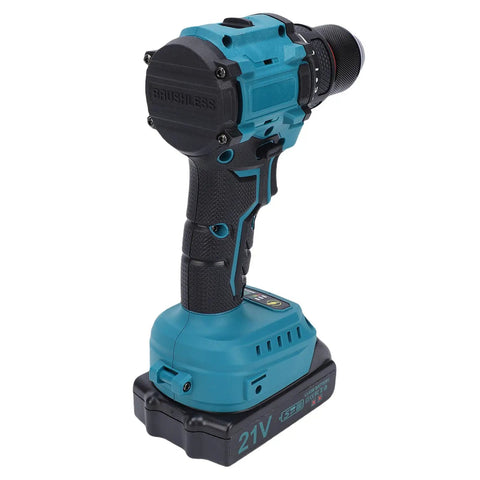 Heavy Duty Brushless Cordless Drill Packing Real Knuckle Crack Torque And Seamless Handling Crafted Tough To Hustle Through Tricky Diy Builds Quick Featuring A Beefy Metal Chuck That Holds Firm Every Time.
