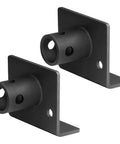 Two Pack 2 In OD Swivel Jack Pipe Mount Plate For Trailer Bolt On, Pre Drilled 5/8 Pin And 1/2 Bolt Holes, Plate 5 In Wide By 4.25 In Tall By 2 In Deep, Weld On Mount, Low Carbon Steel Spray Coating, black trailer jack brackets