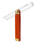 Badass 9 Inch Stainless Steel T Bevel Gauge Angle Finder with wood handle, measuring angles for craftsmanship projects.