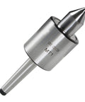 MT1 live tailstock center for lathe, silver metal body with pointed tip