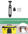 Two Pack T Handle Rubber Flexible Draw Latches With Screws 7.9 Inch Hasp Style on toolbox showing installation ease