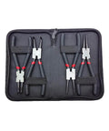 7 Inch Snap Ring Pliers Set Four Piece Internal External Circlip Pliers With Straight And Bent Jaw Beefy Heavy Duty Professional Pliers In Storage Pouch