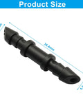 Close-up of a barbed fitting from the Drip Irrigation Barbed Fittings Kit With 120 Pieces 1 Quarter Inch Connectors showing dimensions.