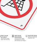 Close-up of No Trolley Symbol 8 By 12 Warehouse Equipment Restriction Sign corner showing HD color accuracy and quality.