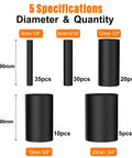 Pro Grade Do It All Heat Shrink Tubing Kit 100 PCS 3.54 Inch Length 5 specified diameters quantity chart
