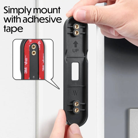 No Drill Doorbell Mount For Google Nest Doorbell Battery With Adhesive Wall Mount Easy Setup shown with adhesive backing