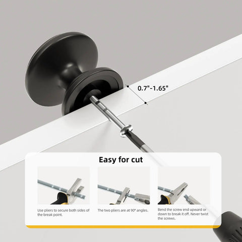 Bulk 25 Pack Black Cabinet Knobs Round Drawer Pulls Zinc Alloy Hardware For Dresser And Cabinets One And One Fifth Inch Diameter installation guide