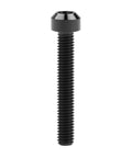 Front view of black titanium-coated M6x40mm Torx drive screw