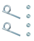Universal Lawn Mower Rope Guide Bolt Kit For Recoil Starters, 6mm Mounting Thread, Durable Galvanized Iron, 2 Pack, Fits Most Push Mowers And Snow Blowers, Easy Install, Keeps Pull Cord Secured And Aligned: 2 rope guide bolts with 4 nuts