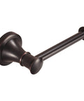 Oil Rubbed Bronze Toilet Paper Holder Wall Mount Rustic Farmhouse Paper Roller Hanger With Anti Fall End Design shown in bronze finish