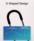 Kids Bicycle Safety Trainer Handle showing U-shaped design and anti-slip grip comparison chart.