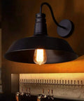Swing Arm Wall Sconces With Adjustable Head Black Brass Iron Industrial Vintage Lighting Fixture For Bedroom Living Room Dang Sturdy Ceiling Mount Room Glow, black wall sconce with exposed bulb.