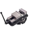 Get Ready to Grind With This Badass 100mm Bench Vise Featuring A Swivel Base For Ultimate Precision On Your QM16100 Milling Machine Setup Clamps Tight And Keeps Your Work Stable No Shake, showcasing the swivel base and hardened steel frame.