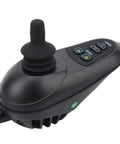 24V Electric Wheelchair Joystick Controller With Brake Connector, close-up view showing buttons for speed and direction control