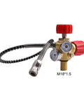 DIN Valve Scuba Adapter With Gauge M18x1.5 DIN Thread High Pressure 4500 Psi 300 Bar PCP Paintball Filling Station