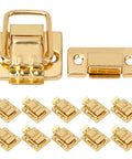 Golden Finish Stainless Steel Toggle Latch Kit 10 Pack For Boxes Jewelry Boxes And Suitcases visible components