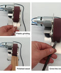 Heavy Duty Pneumatic Belt Sander Mini Handheld Grinder For Deburring Sanding And Edge Sharpening Adjustable Speed Air Powered Tool for grinding plastic, wood, and iron.