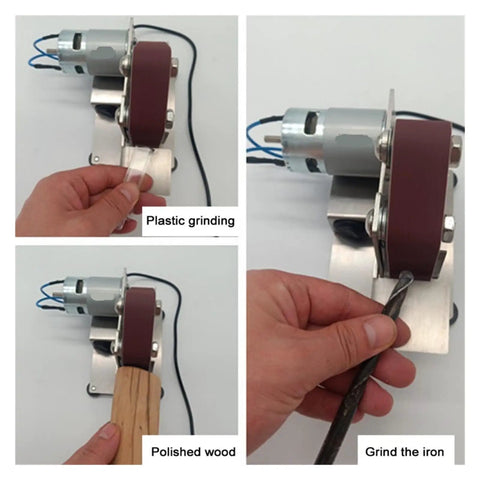 Heavy Duty Pneumatic Belt Sander Mini Handheld Grinder For Deburring Sanding And Edge Sharpening Adjustable Speed Air Powered Tool for grinding plastic, wood, and iron.