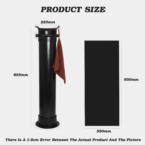 Hella Tough Espresso Knock Box Set With 25 Waste Bags And Quick Dry Towel Offering 8.6 Liter Floor Standing Coffee Grounds Bin dimensions