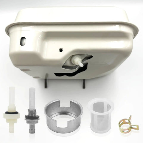 Gas Fuel Tank Joint Outlet Filter And Fuel Line Screen Kit For Predator 212 Small Engine And GX160 GX390 Clones Coleman Baja CT200U BT200X Go Kart Mini Bike showing parts layout.