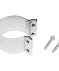 Straight Shooter Heavy Duty Universal Exhaust Pipe Connector Clamp with reinforced bolts for secure muffler mounts.