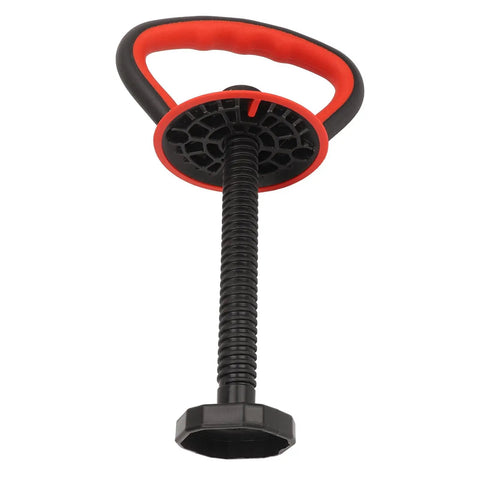 Pro Grade Adjustable Kettlebell Handle With Ergonomic Grip For Weight Plate Training Home Gym Essentials in red and black ABS