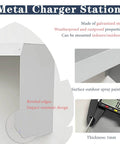 Built Like A Tank EV Charger Cover With Magnetic Wall Mount Durable Acrylic Weather Seal Keeps Electric Vehicle Gear Dry Outdoors, showing galvanized steel construction and beveled edges.
