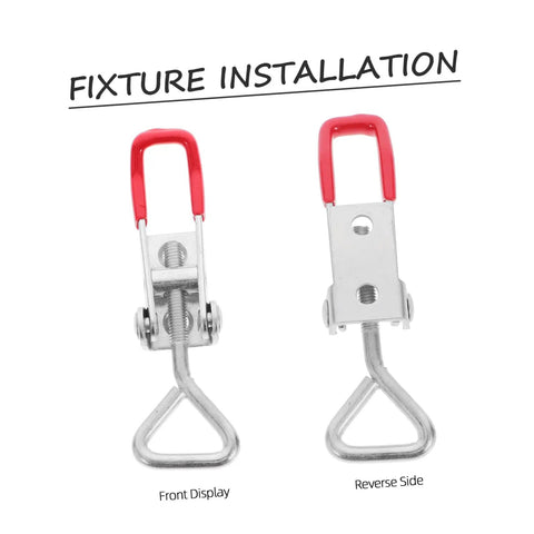 Heavy Duty Adjustable Galvanized Iron Toggle Latches With Big Grip Holding Power For Cabinets Toolboxes Doors No Brainer Install Buckle Joint Design Durable Latch Clip For Secure Closures And Quick Access, front display