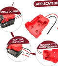 18V Battery Adapter Conversion Kit With Secure Connector Wires For Easy Plug And Play Power From Lithium Ion Cells Applications