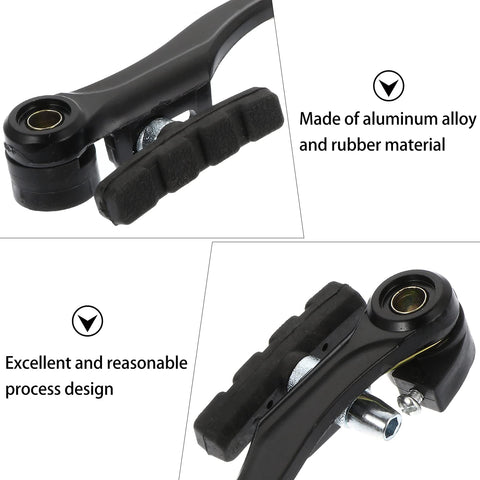 Two Set Bike Brake Kit For Road And Mountain Bikes, Aluminum Calipers, Durable Rubber Pads, Easy Install, All In One Brake System