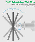 360° adjustable wall mount for Solar Panel For Outdoor Security Camera Keeps Your SimpliSafe Outdoor Cam Juiced Round The Clock