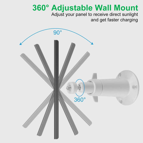 360° adjustable wall mount for Solar Panel For Outdoor Security Camera Keeps Your SimpliSafe Outdoor Cam Juiced Round The Clock