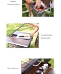 Outdoor Mobile Kitchen For Camping And RV Trips Portable Stove And Cooking Station Quick Setup storage boxes and racks