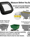 Rugged Heavy Duty Outdoor Fertilizer Spreader Cover With Clear Viewing Window Waterproof 420D Polyester All Weather Hopper Shield