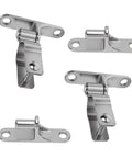 Beefy Heavy Duty Gate Hinges One Three Eighth Inch Stainless Steel Wall Mount Two Pack For Chain Link Fences And Wood Gates With Bolts And Nuts