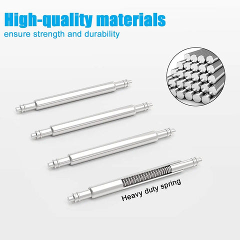 Spring Bar Tool Kit With 32 Heavy Duty 316L Stainless Steel Watch Band Pins for Easy Strap Replacement and Repairs